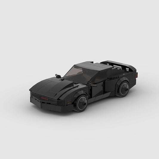 RevVBlox Night Rider toy car in black with sleek design, detailed exterior, and realistic wheels for imaginative play.