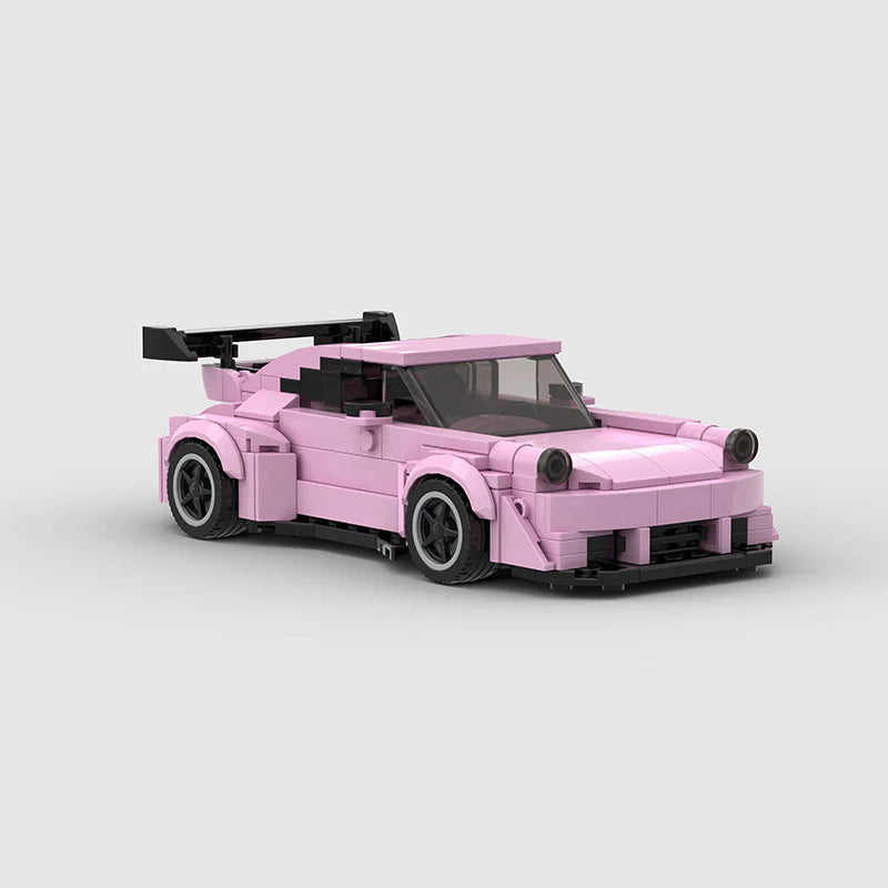 Revvblox Porsche 911 RWB Pink Edition model car with detailed exterior and sleek design, perfect for collectors and enthusiasts.
