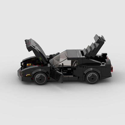 RevvBlox Night Rider car toy with sleek black design and detailed features, perfect for imaginative play and display.