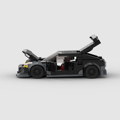 RevvBlox Tesla Model 3 Bionic toy car with detailed exterior and realistic design, showcasing a sleek electric vehicle model.