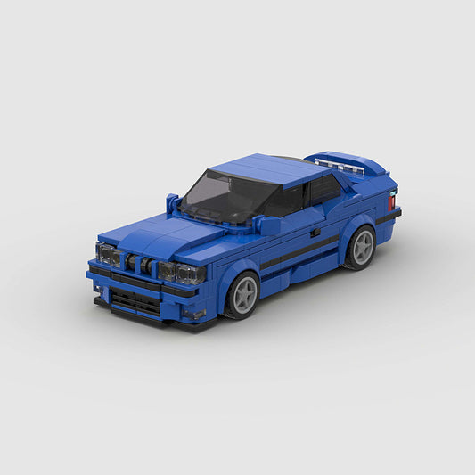 RevvBlox BMW M3 E36 model car in blue with detailed exterior and realistic features, showcasing a high-quality diecast replica.