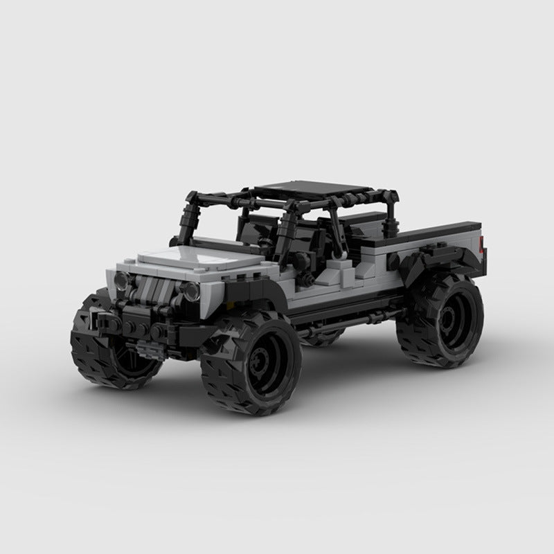 RevvBlox Jeep Gladiator model with detailed exterior featuring rugged design and off-road features.