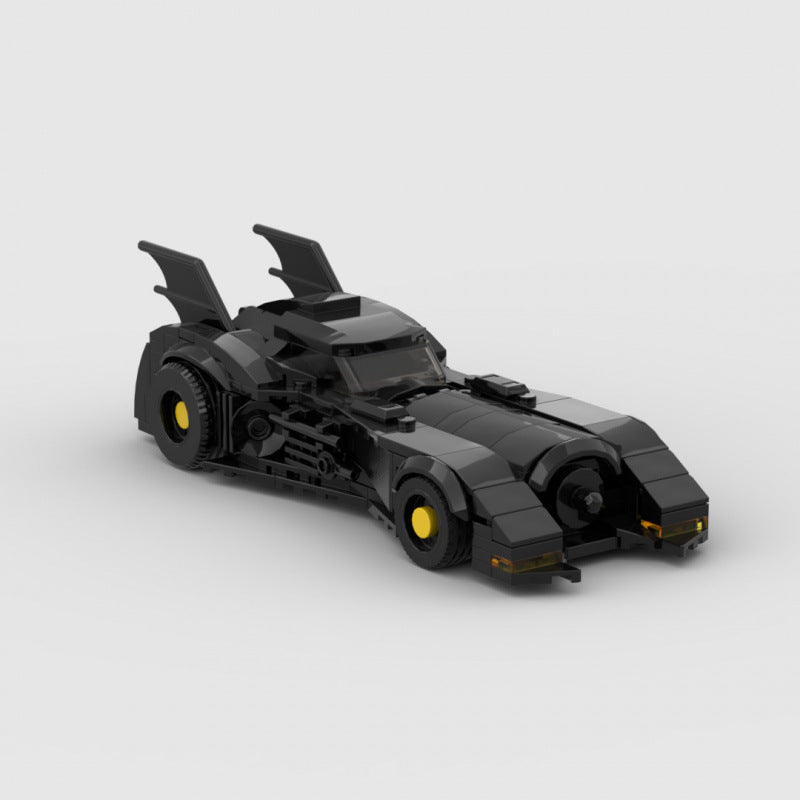 RevvBlox 1989 Batman War Vehicle toy with detailed Batman figure and military-inspired vehicle design.