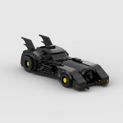 RevvBlox 1989 Batman War Vehicle toy with detailed Batman figure and military-inspired vehicle design.