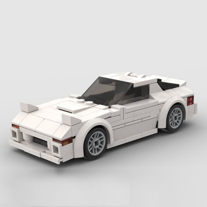 RevvBlox Mazda RX-7 FC model car in detailed plastic construction, showcasing the iconic sports car design.