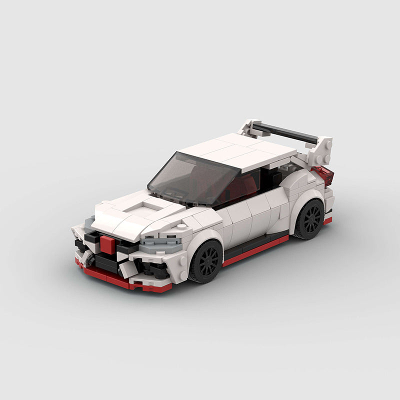 RevvBlox Honda Civic toy car with detailed exterior, sleek design, and vibrant color, showcasing realistic features.