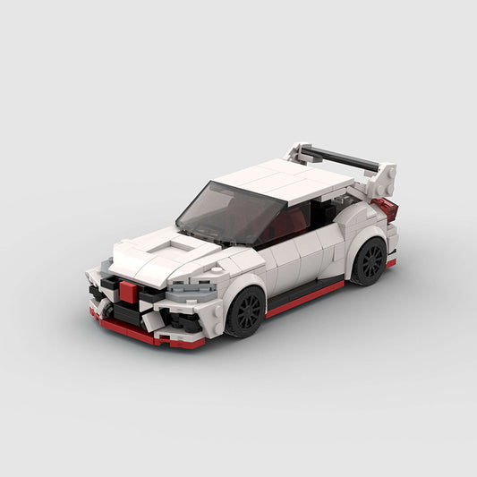 RevvBlox Honda Civic toy car with detailed exterior, sleek design, and vibrant color, showcasing realistic features.