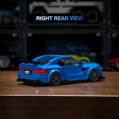 RevvBlox BMW M14 model in sleek design with detailed features and vibrant colors, showcasing its sporty appeal.