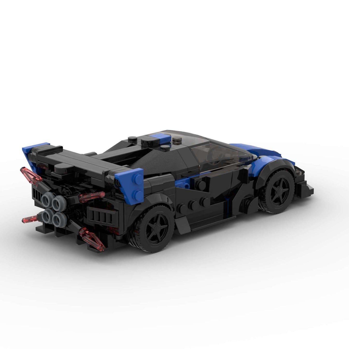 RevvBlox Bugatti Bolide model car with detailed miniature design and vibrant colors, showcasing high-quality craftsmanship.