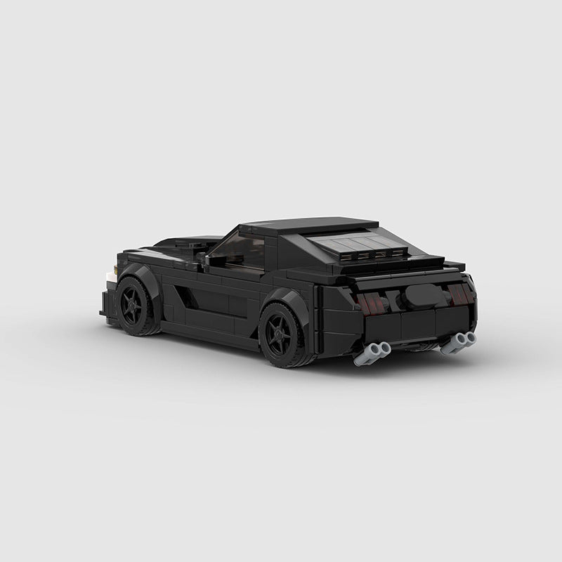 RevvBlox Fort Mustang GT500 toy model featuring a detailed green and black replica of the iconic muscle car.