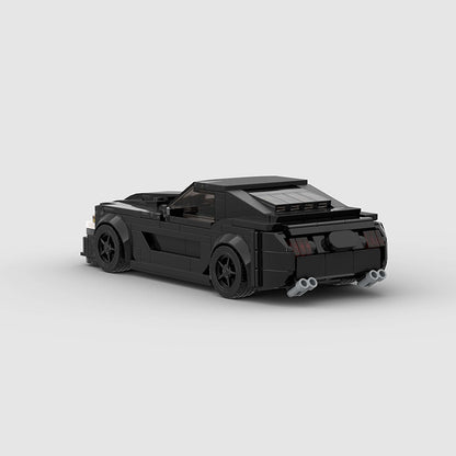 RevvBlox Fort Mustang GT500 toy model featuring a detailed green and black replica of the iconic muscle car.