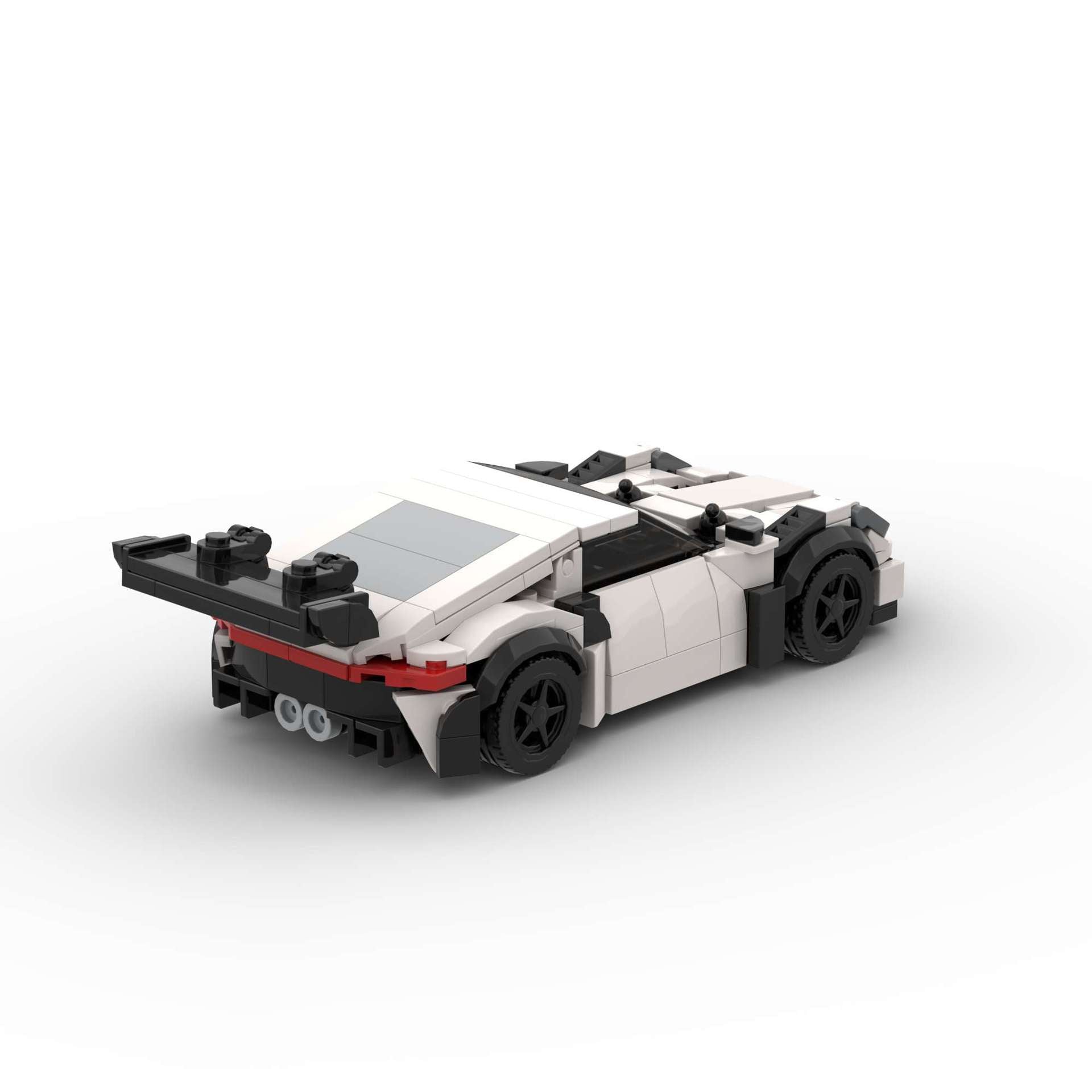 Revvblox Porsche 911 GT3 RS model car with detailed red and black exterior, showcasing realistic design and features.
