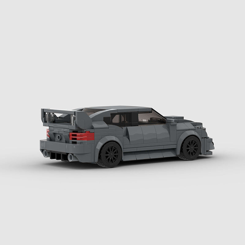 RevvBlox Subaru Impreza diecast model car in silver, detailed exterior view with realistic features and branding.