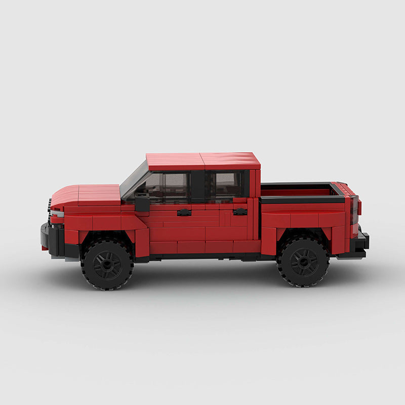 RevvBlox Chevrolet Silverado toy building block set with detailed truck model and vibrant colors.