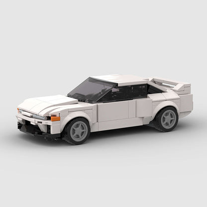 RevVBlox Honda Prelude 5th Gen model car in detailed plastic with blue and black accents and realistic design.