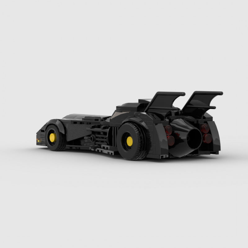 RevvBlox 1989 Batman war vehicle toy with detailed design, featuring military-style elements and Batman-themed graphics.