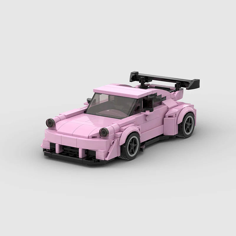 RevvBlox Porsche 911 RWB Pink Edition diecast model car with detailed exterior and sleek design.