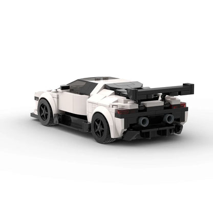 RevvBlox Lamborghini Aventador model car with detailed blue exterior and sleek design, showcasing a miniature replica.
