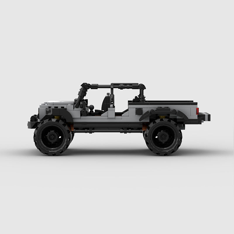 RevvBlox Jeep Gladiator toy model with detailed exterior and rugged design, perfect for kids and collectors.