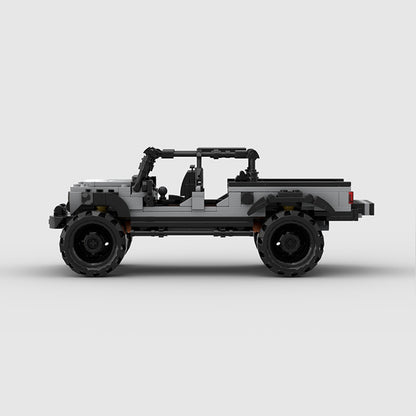 RevvBlox Jeep Gladiator toy model with detailed exterior and rugged design, perfect for kids and collectors.
