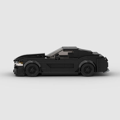 RevvBlox Fort Mustang GT500 building block model with detailed red and black design and realistic car features.