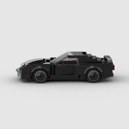 RevvBlox Night Rider toy car with sleek black design and detailed features, perfect for imaginative play.