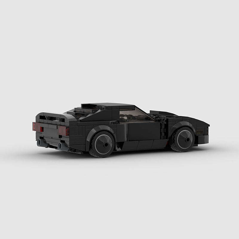 RevvBlox Night Rider car toy with sleek black design and detailed features, perfect for imaginative play and collection.