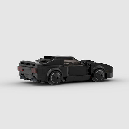 RevvBlox Night Rider car toy with sleek black design and detailed features, perfect for imaginative play and collection.