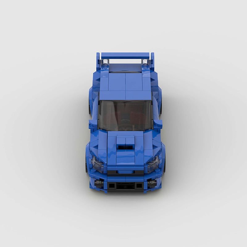 RevVBlox Sabaru Impreza diecast model car displayed from a side angle on a white background.