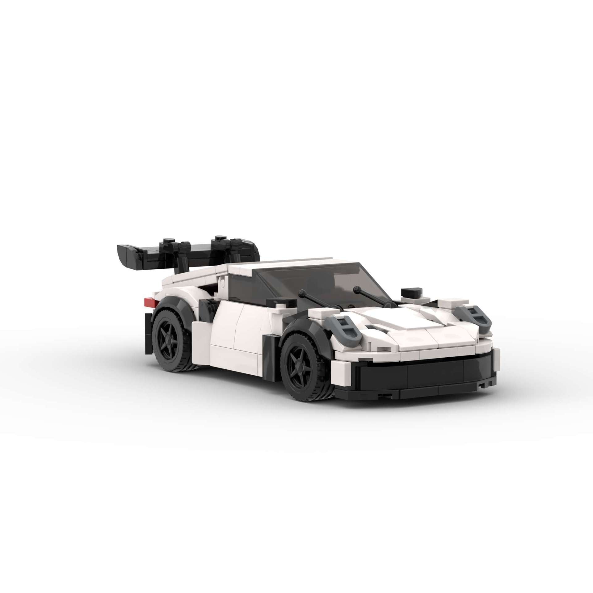 RevVBlox Porsche 911 GT3 RS diecast model car with detailed red and black exterior and realistic features.