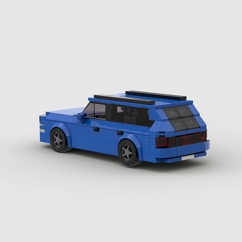 Red RevvBlox Audi RS2 model car with detailed exterior and realistic features, showcasing the iconic sports car design.