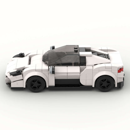 RevVBlox Maserati MC20 model car in detailed blue with sleek design and realistic features, perfect for collectors and enthusiasts.