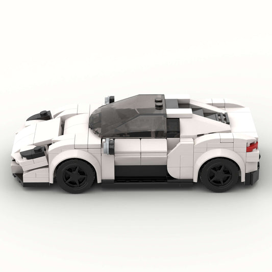RevVBlox Maserati MC20 model car in detailed blue with sleek design and realistic features, perfect for collectors and enthusiasts.