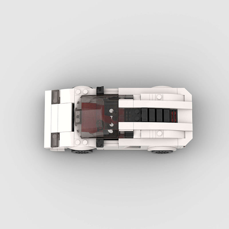 RevVBlox Lamborghini Countach model car with detailed red and black design, showcasing sleek sports car features.