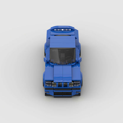 RevvBlox BMW M3 E36 model car in blue with detailed exterior and realistic design, perfect for display or collection.