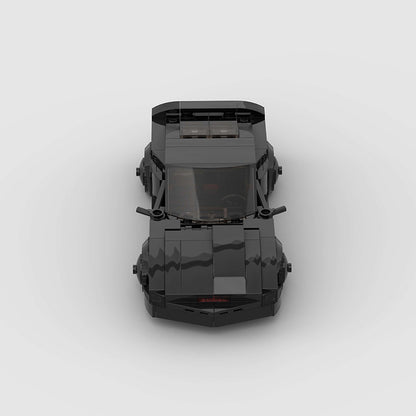 RevVBlox Night Rider car toy with sleek black design and detailed features for imaginative play and display.