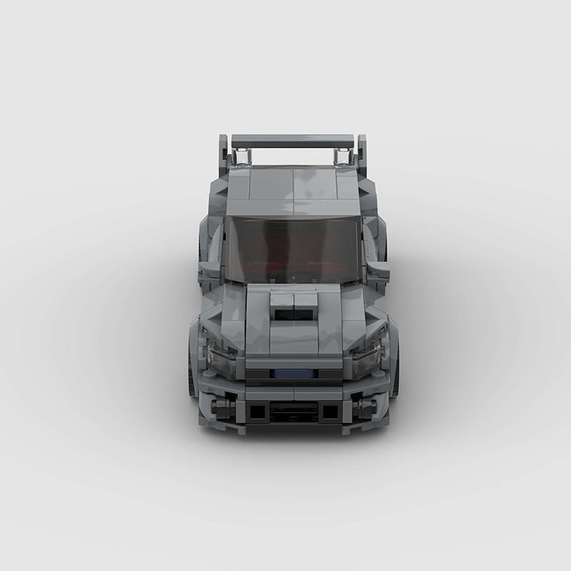 RevvBlox Subaru Impreza model car in blue with detailed exterior and realistic design, showcasing a miniature replica.