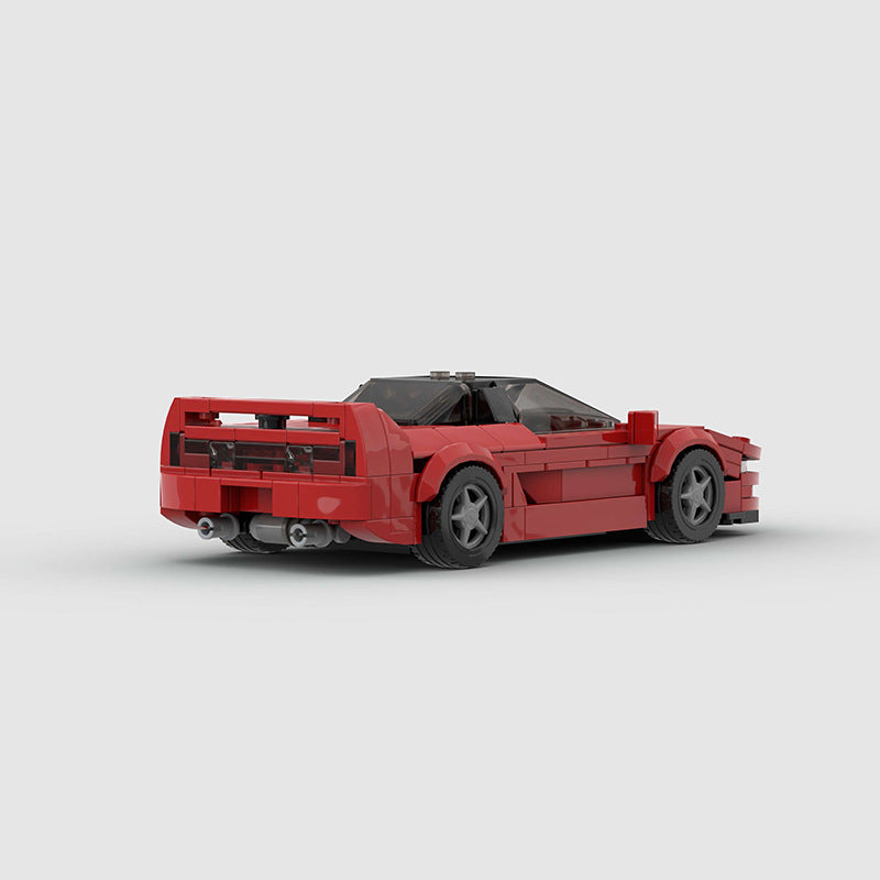 RevvBlox Honda Acura NSX NA-1 model car toy in detailed blue and white plastic with realistic features and branding.