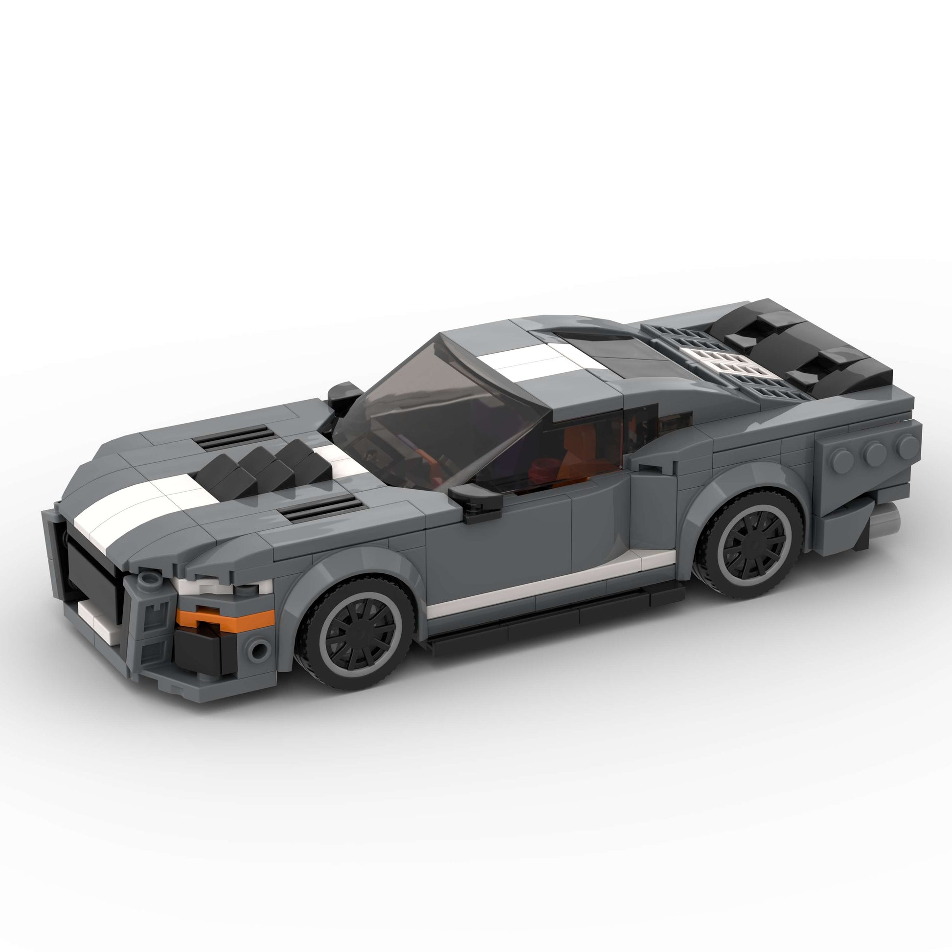 RevVBlox Ford Mustang Shelby GT500 diecast model car, detailed red and black replica with realistic features and branding.