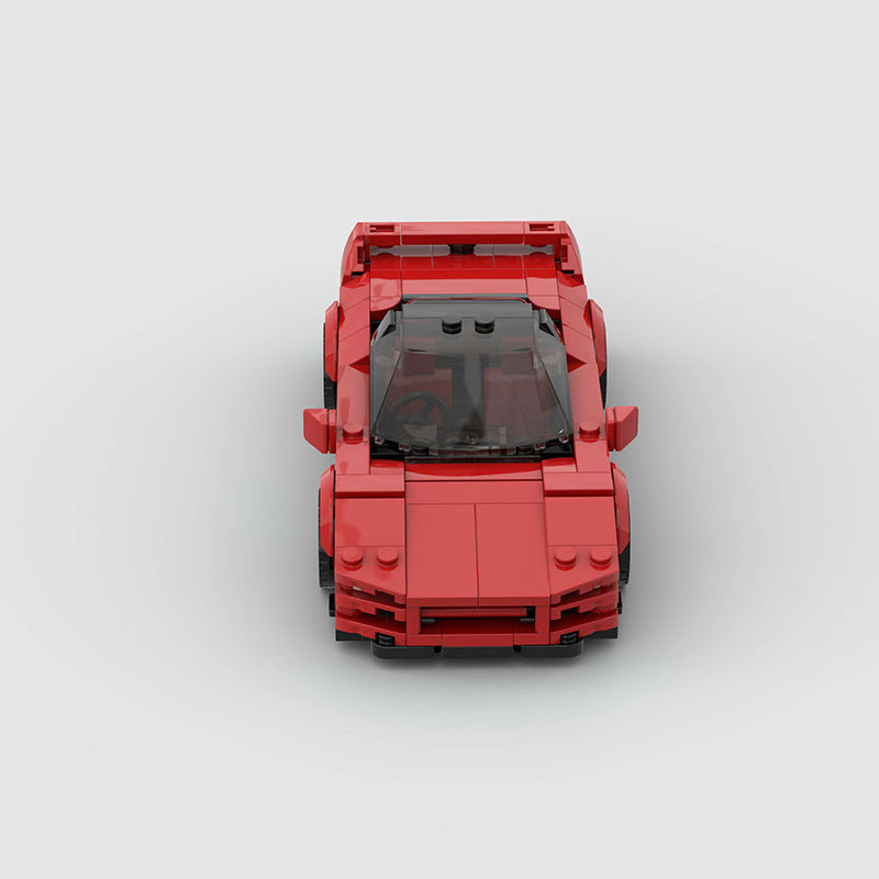 RevvBlox Honda Acura NSX NA-1 model car toy with detailed blue and silver design, showcasing realistic features and craftsmanship.