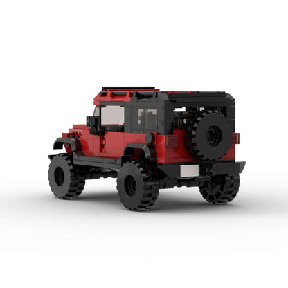 RevVBlox Jeep Wrangler diecast model showcasing detailed exterior and rugged design on a plain background.