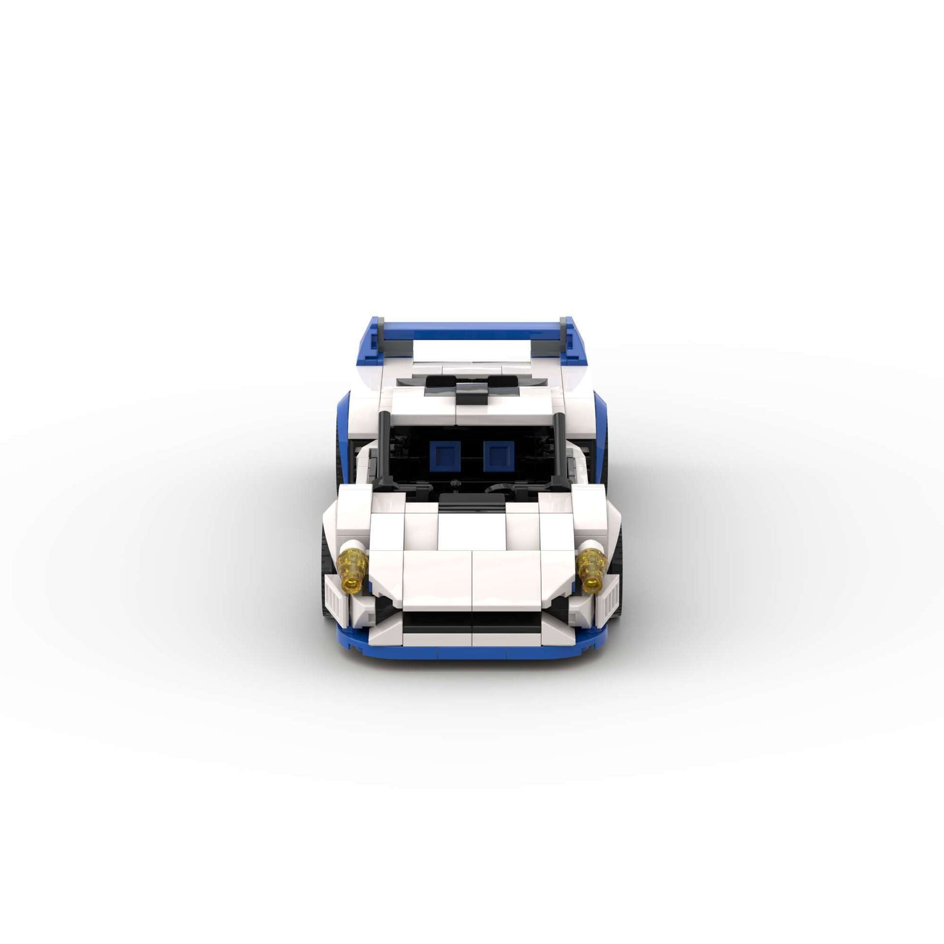 RevvBlox Maserati MC12 model car in red with detailed exterior and racing design, showcasing a collectible scale model.