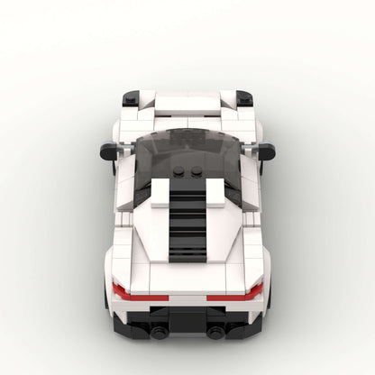 RevvBlox Maserati MC20 toy car with detailed blue exterior and sleek design, perfect for collectors and car enthusiasts.