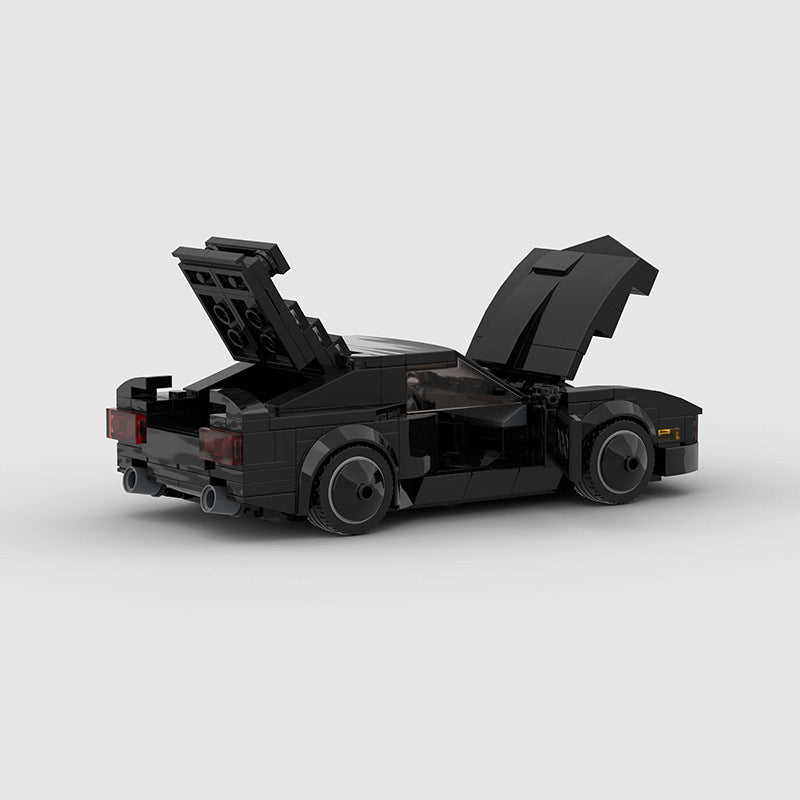 RevVBlox Night Rider car toy with sleek black design and detailed features, perfect for collection or play.