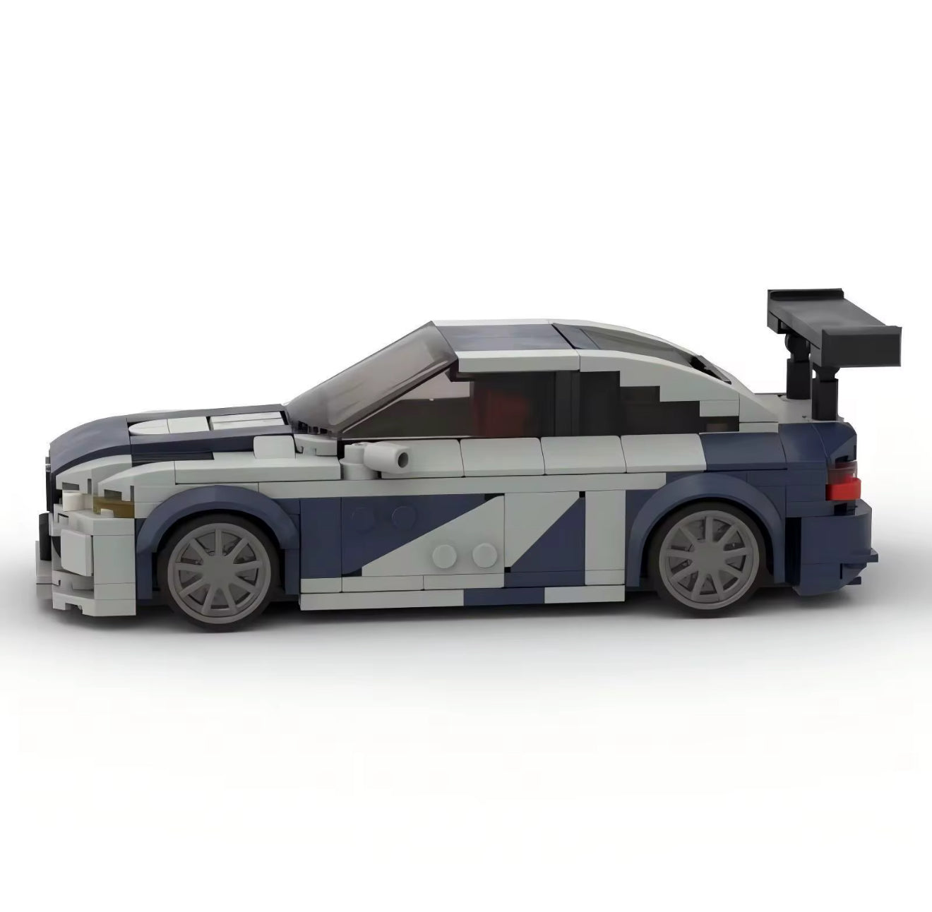 BMW M3 GTR E46 model from Need For Speed by RevvBlox, showcasing sleek design and detailed features.