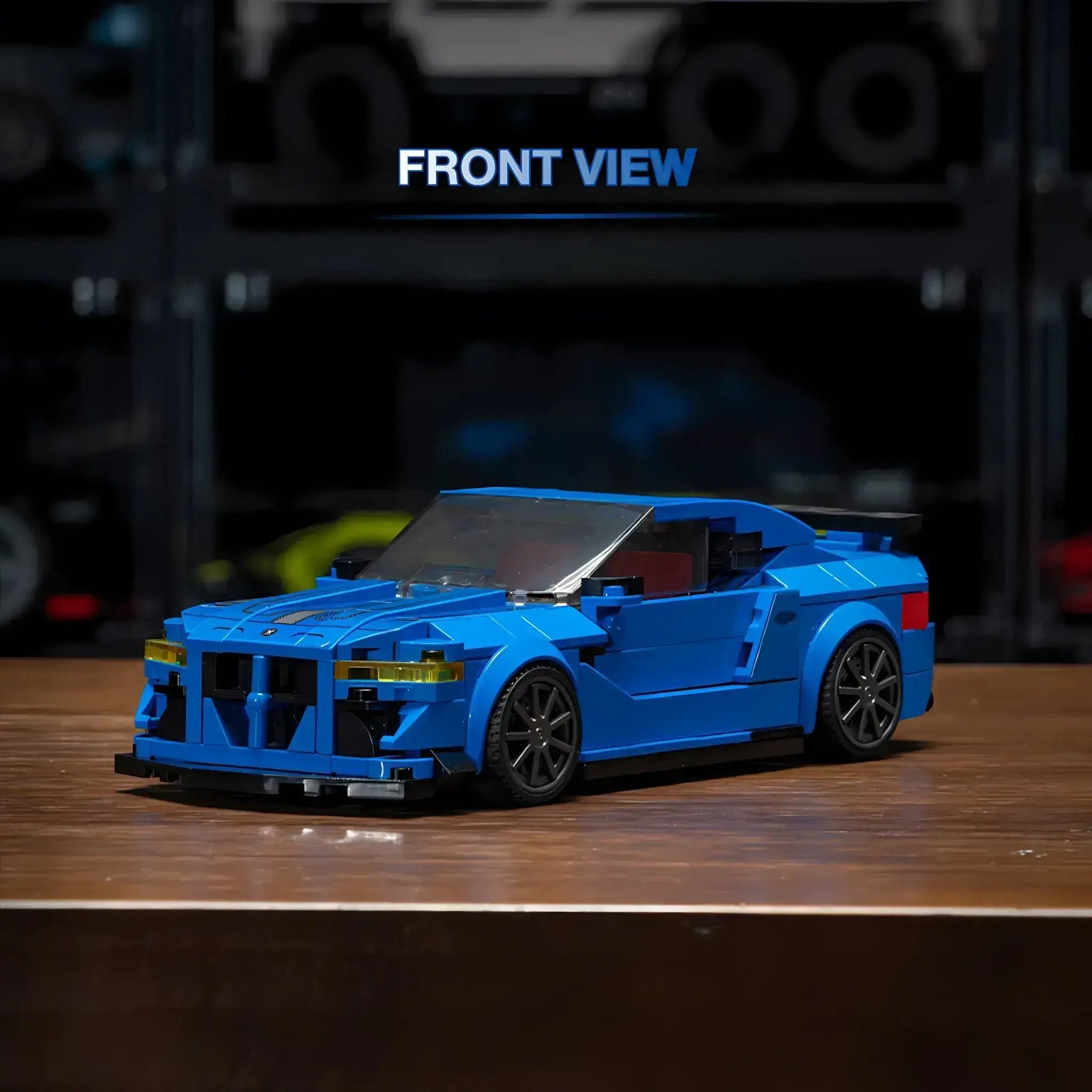 RevvBlox BMW M14 model displayed in detail, showcasing its sleek design and intricate features.