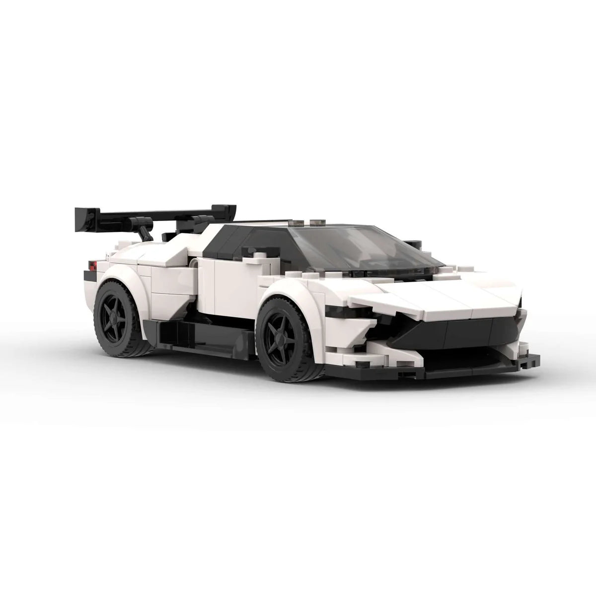 RevvBlox Lamborghini Aventador model toy car in blue with detailed exterior and realistic features.