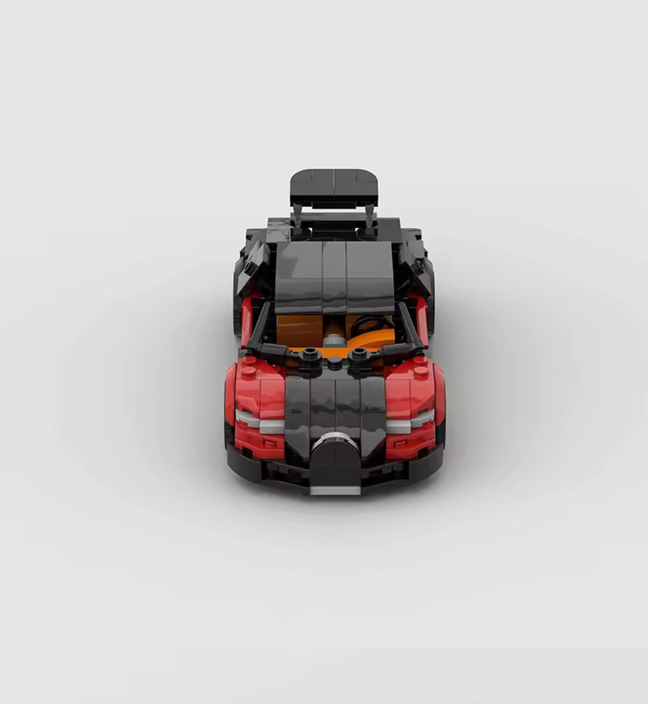 RevvBlox Bugatti Veyron model car with detailed exterior and sleek design, showcasing the luxury sports car in a collectible build.