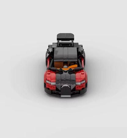 RevvBlox Bugatti Veyron model car with detailed exterior and sleek design, showcasing the luxury sports car in a collectible build.