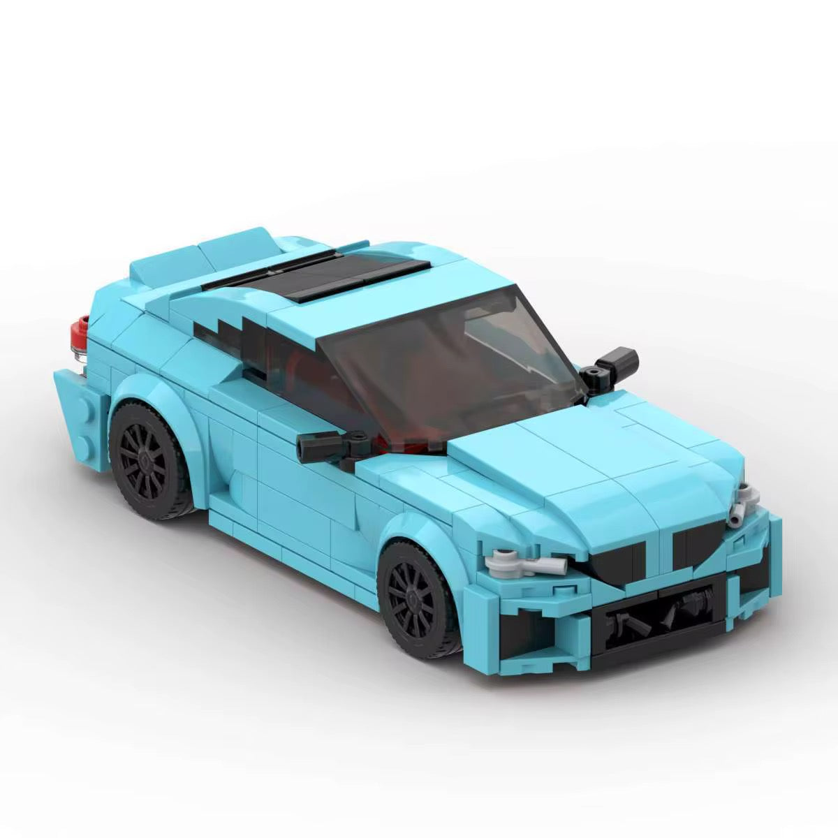 RevVblox BMW M2 G87 limited edition model car in blue with detailed exterior features and sleek design.